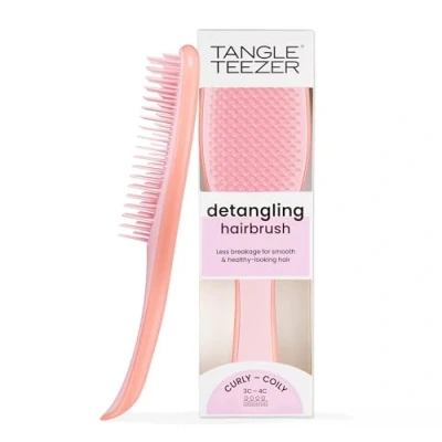 Afbeelding van Tangle Teezer Natuurlijk krullend ontwarrende haarborstel voor 3C tot 4C haar, perzik &amp; roze
