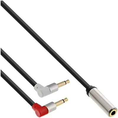 Afbeelding van InLine kabel / Adapter audio 0,15 m 2 x 3.5mm Zwart