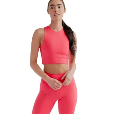Afbeelding van Girlfriend Collective Dylan Sportbh met medium support, Dames, Maat: Large, Geranium