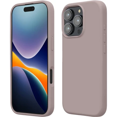 Afbeelding van kwmobile telefoonhoesje geschikt voor Apple iPhone 16 Pro Hoesje met siliconen coating Smartphone case in lila wolk