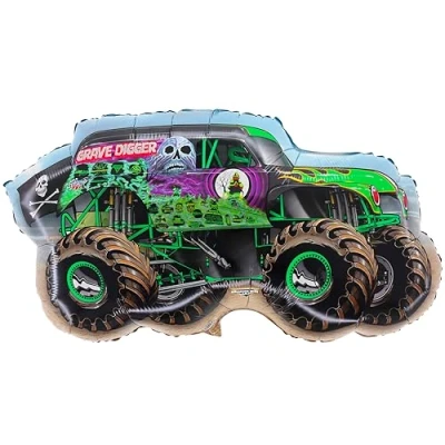 Afbeelding van Toyland® 86 cm (34&quot;) Monster Jam &quot;Grave Digger&quot; Folieballon Ballon in de vorm van een Truck