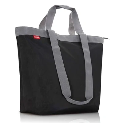 Afbeelding van Boodschappentas, vrijetijdstas, draagtas van polyester met kabeldoorvoer, wasbaar en herbruikbaar voor winkelen, sport, zwembad, strand, 51 cm x 20 40 cm,