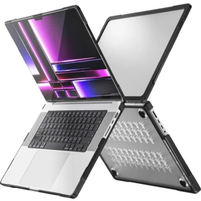 Afbeelding van Case2go Hoes voor Macbook Pro 16 Inch (2021 &amp; 2023) 360 Bescherming Hardcase Transparant