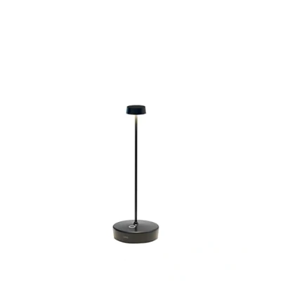 Afbeelding van Zafferano Swap Tafellamp Oplaadbare Buitenlamp Zwart IP65 Spatwaterdicht Bureaulamp Snoerloos Dimbare LED Lamp Tuinlamp met Draadloos Oplaadstation 32,5 cm x Ø 10cm