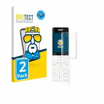Afbeelding van BROTECT Screenprotector voor AVM Fritz!Fon X6 White Folie Beschermfolie transparant volledig dekking (2 Stuks)