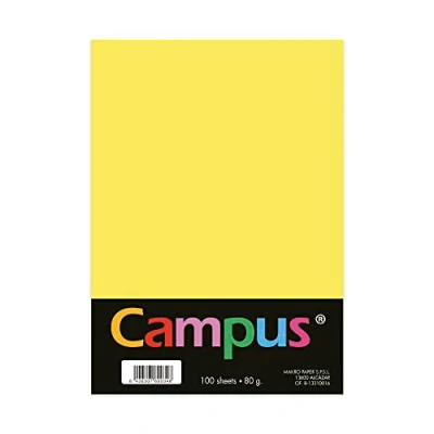Afbeelding van Plus Office Gekleurd papier, A4, 80 g/m², 210 x 297 mm, A4 zacht, ideaal voor boekbinden, kantoor, tekenen en knutselen, geel