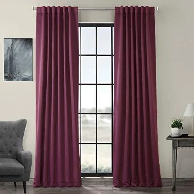 Afbeelding van HPD Half Price Drapes Kamer verduisterende gordijnen 213 cm lang voor slaapkamer en woonkamer (1 paneel), 50 x 84, aubergine