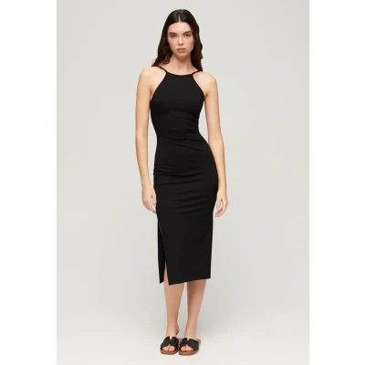 Afbeelding van Superdry BACK MIDI Etuijurk, Dames, Maat: 44, Black