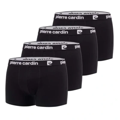 Afbeelding van Boxershorts voor heren, katoen, natuurlijk en hypoallergeen (4 stuks), Zwart, XL