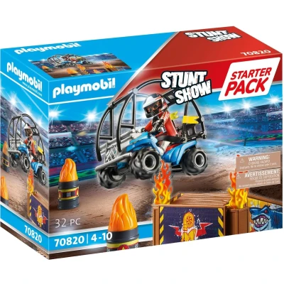 Afbeelding van Playmobil Starterpack Stuntshow QUAD MET Vuurhelli Speelgoed voor kinderen, Maat: One Size, Multi coloured