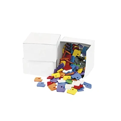 Afbeelding van WEDO 262817099 sleuteldoppen hoekig 2,7 x 3,0 cm meerdere kleuren 100 stuks