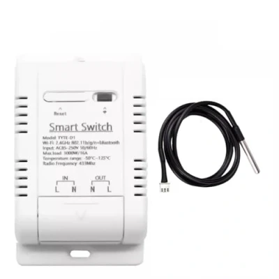 Afbeelding van MHCOZY Tuya app, wifi temperatuurregelaar, sensormodule, draadloze afstandsbediening, 16 A smart switch met vermogenmeter, werkt Alexa Google
