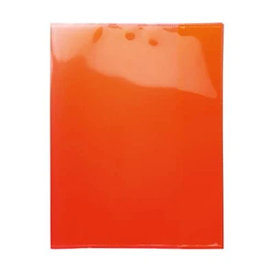 Afbeelding van HERMA 19626 kaft quart transparant rood, 10 stuks, mappen van duurzaam, afwisbare en extra dikke polypropyleenfolie, transparante notitiebeschermingsset voor schoolschriften, gekleurd