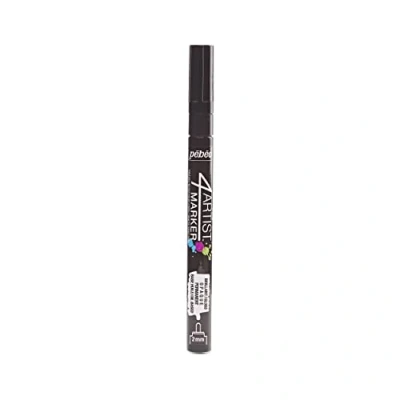Afbeelding van Pebeo 4 kunstenaarsmarkers, metaal, zwart, 0,1 x 1,32 cm