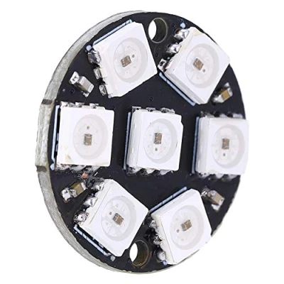 Afbeelding van 10 stks LED Lamp Panel Praktische Ronde Ring Driver Development Board Controle Circuit Kleur Licht Cjmcu 7 Bit WS2812 5050 RGB