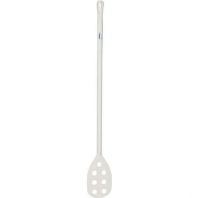 Afbeelding van Vikan Roerspatel Groot 120cm Met Gaten Wit