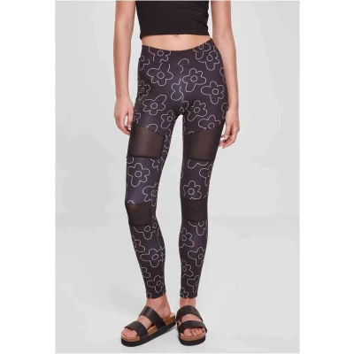 Afbeelding van Urban Classics TECH AOP Legging, Dames, Maat: XL, Blackflower