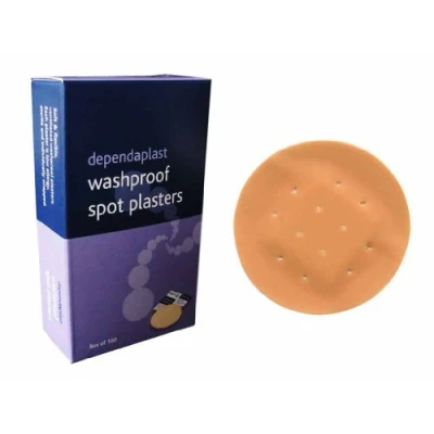 Afbeelding van Dependaplast wasbestendige pleisters, flexibele PU kunststof, veilige kleefstof, ademend, waterdicht, doos van 100 stuks