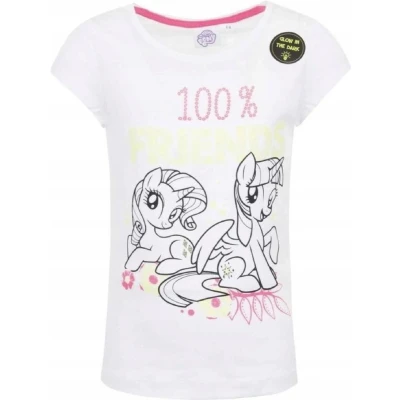 Afbeelding van My little Pony t shirt Glow in the dark wit maat 98/104 (4 jaar)
