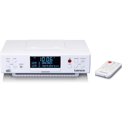 Afbeelding van Lenco KCR 190WH DAB+/FM Keukenradio met Bluetooth®, LED verlichting en timer Wit