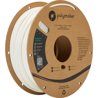 Afbeelding van Polymaker POLYLITE™ PLA PRO 3D filament White Jam free 1.75 mm 1KG