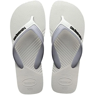 Afbeelding van Havaianas heren dubbel, wit/ijsgrijs, 4,5/5