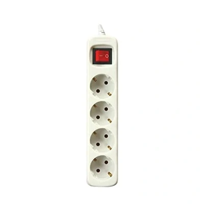 Afbeelding van 4 voudige Stekkerdoos met Schakelaar Silver Electronics Wit Afmeting 3 m
