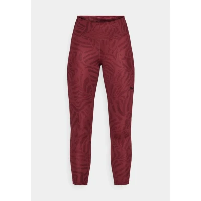 Afbeelding van Puma Essential Stripe Tights, Dames, Maat: Large, Ruby shimmer