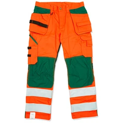 Afbeelding van Blaklader Werkbroek High Vis met ventilatie 1565 1811 Oranje/Groen C44
