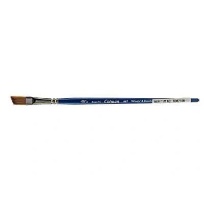 Afbeelding van Winsor &amp; Newton 5367106 Cotman aquarel penseel van syntetisch haar serie 667 schuin, korte steel met uitstekende veerkracht, verfafgifte en uiterste nauwkeurigheid 6 mm 1/4,