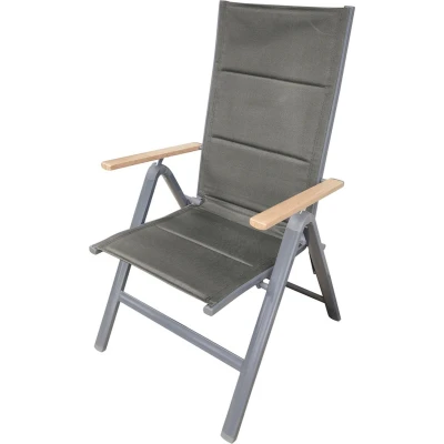 Afbeelding van Verstelbare Tuinstoel Grijs 62x65x110 cm Genua SenS Line