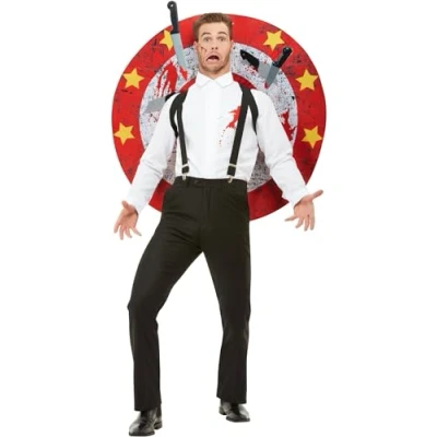 Afbeelding van Smiffys Deluxe Knife Thrower Kostuum L Rood/Wit