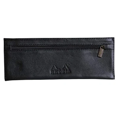 Afbeelding van Rhodia 118449C ePURE leren etui, chique en praktisch, ideaal voor onderweg, 22 x 8,5 cm, 1 stuk, zwart