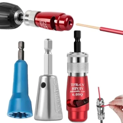 Afbeelding van Blendixy WiringPro™ Wire Stripping Tool &amp; Twisting Connector, Stripper,Wiring Pro Stripper for Drill,Wire and Tool,Wire Twister Drill (6.0Square)