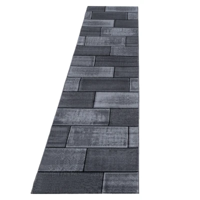 Afbeelding van Moderne loper Plus Zwart 8007 80x300cm Adana Carpets