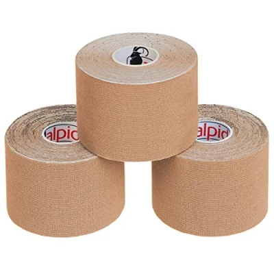 Afbeelding van ALPIDEX Kinesiologie Tape 1/3/ 6/12 rollen Veel kleuren 5 m x cm Toepassingsfolder Elastisch Waterdicht Huidvriendelijk Fysio Spier Set, Kleur:Beige, Aantal stuks:3
