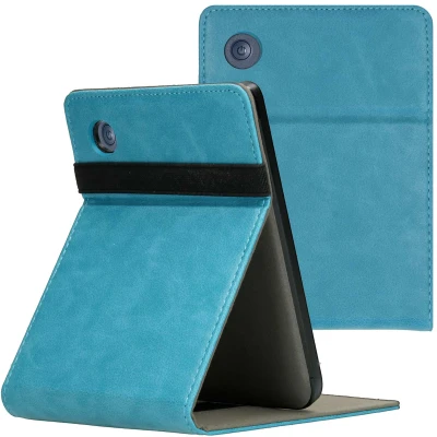 Afbeelding van Tolino Shine 4 Hoes: iMoshion Stand Flipcase Lichtblauw Kunstleder E Reader Hoezen
