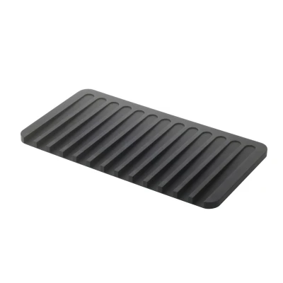 Afbeelding van Yamazaki Afdruipmat Flow Zwart 38x20x1,2cm