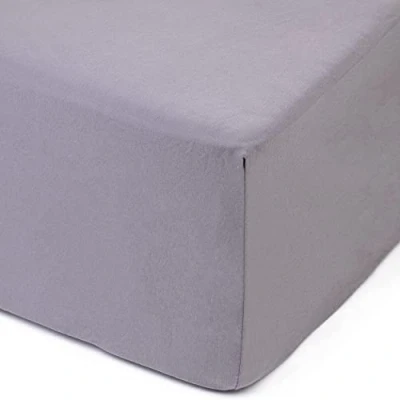 Afbeelding van Amago Hoeslaken, 50 cm Diepe, 100% Katoen, 140 x 200 Zilverkleurig