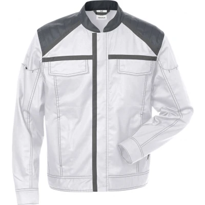 Afbeelding van Fristads Jack 4555 Stfp Wit/Grijs 3XL