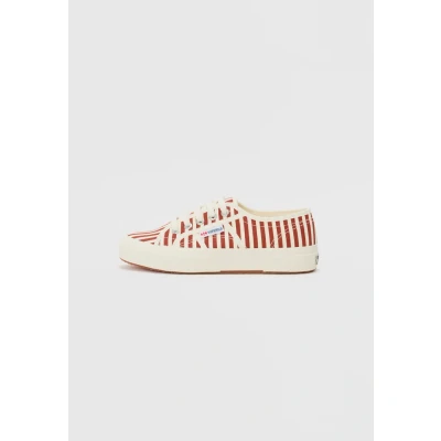 Afbeelding van Superga 2750 Stripes Print Unisex Sneakers laag, Maat: 39, Off white/red Textiel