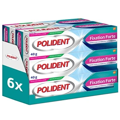 Afbeelding van Polident Fixerende crème voor de hele dag, gedeeltelijke of volledige tandprothesen, 6 x 40 g