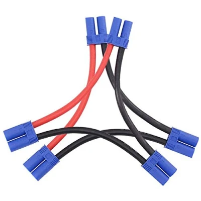 Afbeelding van 2 stuks EC5 serie connector met 12awg 10cm draad/serie batterij adapter voor RC