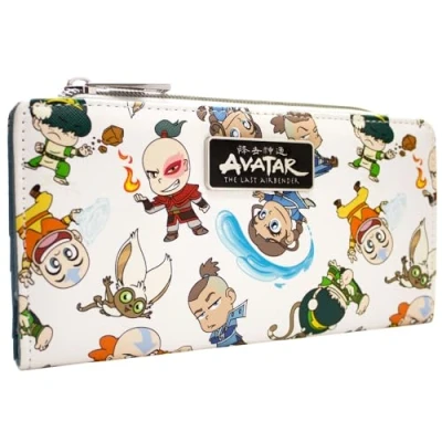 Afbeelding van Avatar The Last Airbender Toph Zuko Sokka Chibi Portemonnee/Beurs Bi Fold Muntvak &amp; Kaarthouder, Wit