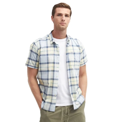 Afbeelding van Barbour overhemd korte mouw blauw geruit