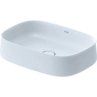 Afbeelding van Duravit zencha opzetwastafel 550 mm wit zijdemat zonder kraangat geslepen 2373553279