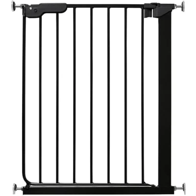 Afbeelding van Safetots Super Smal Klemhekje, 60.5cm 66.5cm, Zwart, Extra Babyhekje voor Trap, Gang en Deur, Klemhek Geschikt Baby Peuter, Eenvoudig Geïnstalleerd