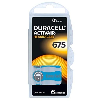 Afbeelding van Duracell gehoorapparaat batterijen Type 675 10 x 6 stuks