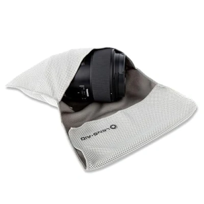 Afbeelding van LENS AID Inslagdoek voor camera, lens, enz., cameratas of zak als bescherming DSLR, digitale omslagzak, grijs, S (15 x 13 cm)