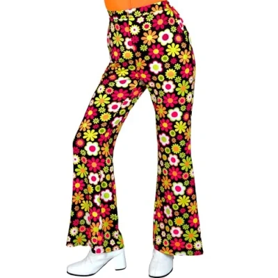 Afbeelding van Widmann jaren 60 damesbroek hippie, Reggae, flower power, disc fever, Schlagermove